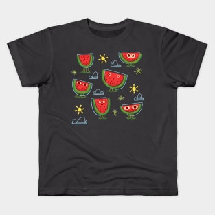 Cute watermelon characters Kids T-Shirt